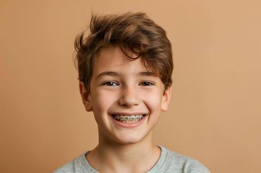 smiling kid with braces